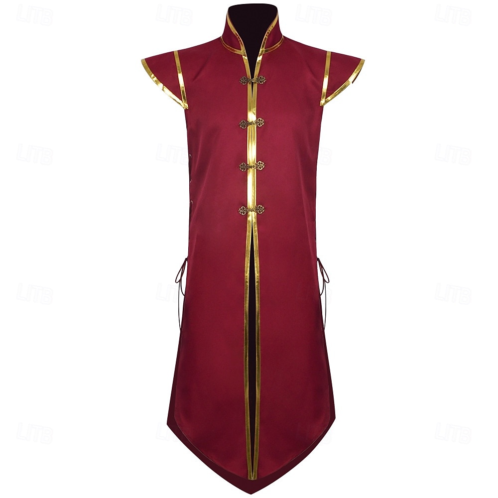 Retrò Vintage Medievale Rinascimento Gilet Senza maniche Elfo Ranger Collo alla coreana Costume Per uomo Fantasia Halloween Carnevale Fiera Rinascimentale LARP Festa a tema retrò Adulti Gilet Tutte del 2026 a $59.99 –P5