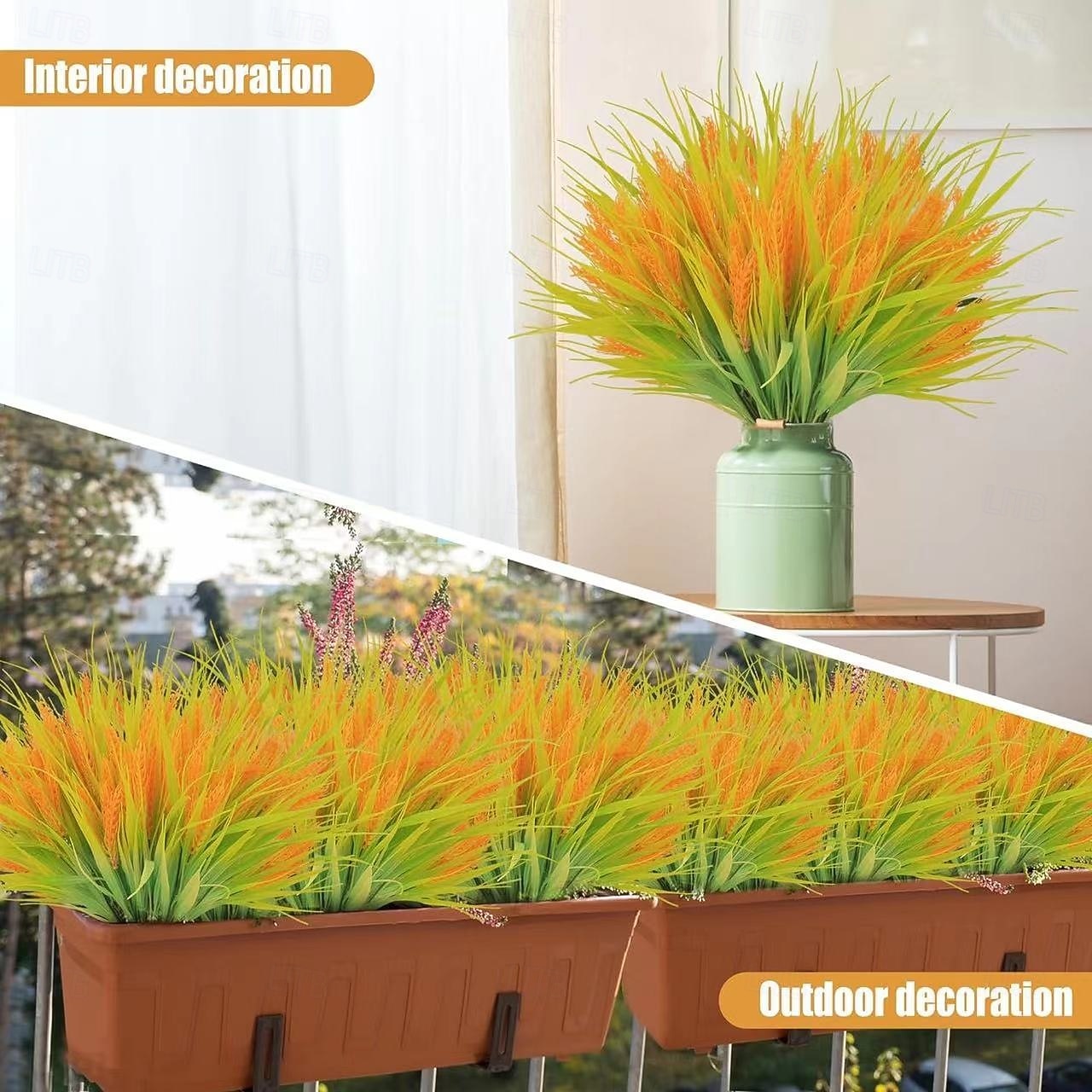 15 tulpini artificiale de grâu, spice de orez artificiale, mănunchi mare de grâu din plastic pentru decor interior și exterior, afișaj tip casă de la țară, scenă &recuzită de dans 2026 - $26.99 –P7