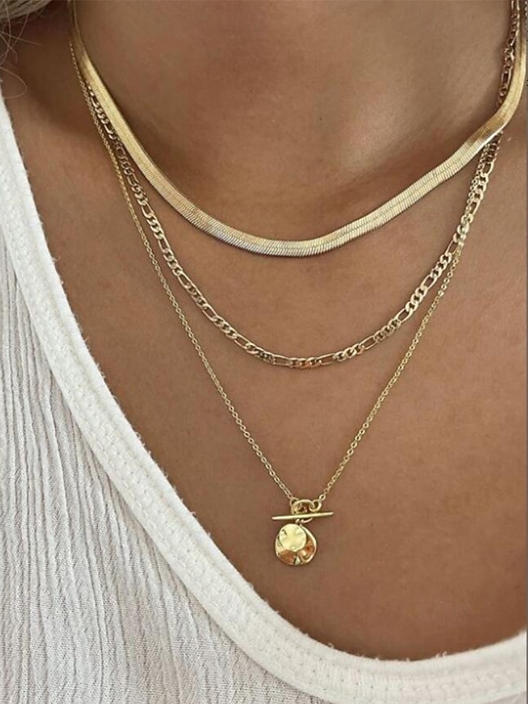 Dámský náhrdelník z bohémské slitiny, zlatá a stříbrná barva, ideální na dovolenou i běžné nošení. 2026 - $7.99 –P2