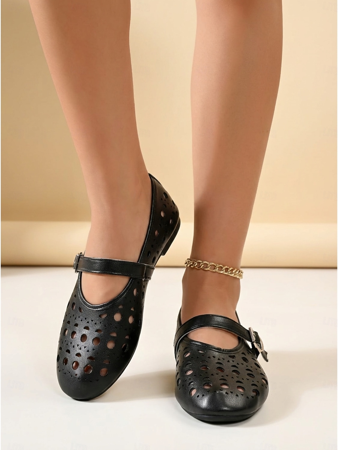 ballerine Mary Jane bianche tagliate al laser da donna - scarpe da ballo traspiranti con cinturino e fibbia per resort all'aperto, vacanze tropicali &viaggio estivo del 2026 a $19.99 –P7