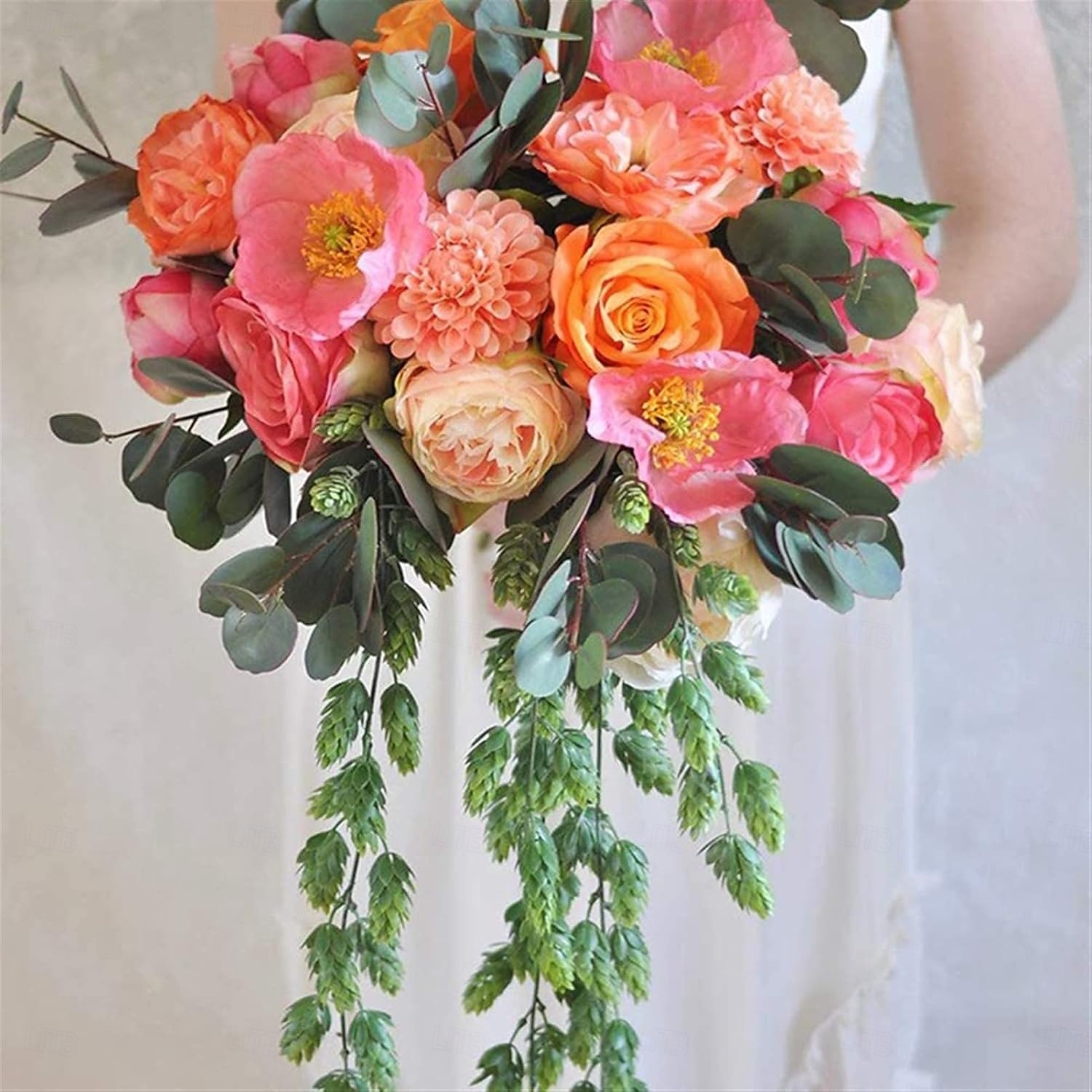 3 ks umělých girland z ananasové révy, 5-stonkové matné růžové umělé zelené révy, umělé závěsné rostliny do domácnosti &svatební dekorace 2026 - $17.99 –P3