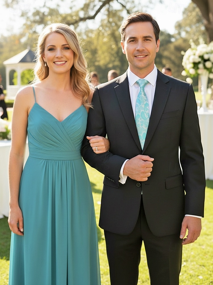 Pánská kravata s paisley vzorem, polyesterový materiál, více barev, ideální pro svatby a formální události 2026 - $14.99 –P4