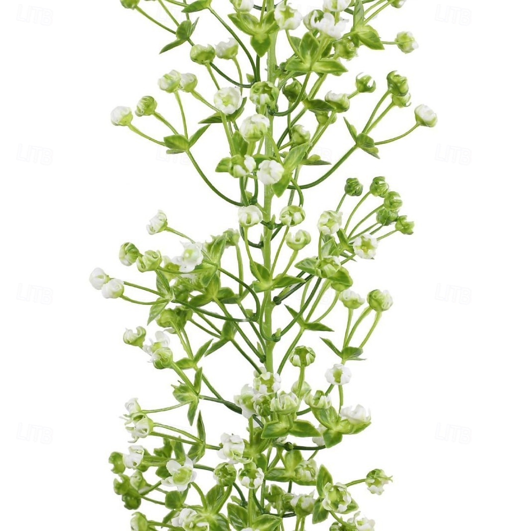 Confezione da 2 fiori artificiali di gypsophila, finti fiori di plastica da appendere, da 5,7 piedi, per arco nuziale, decorazioni per la casa &copertura del tubo del condizionatore d'aria del 2026 a $17.99 –P2