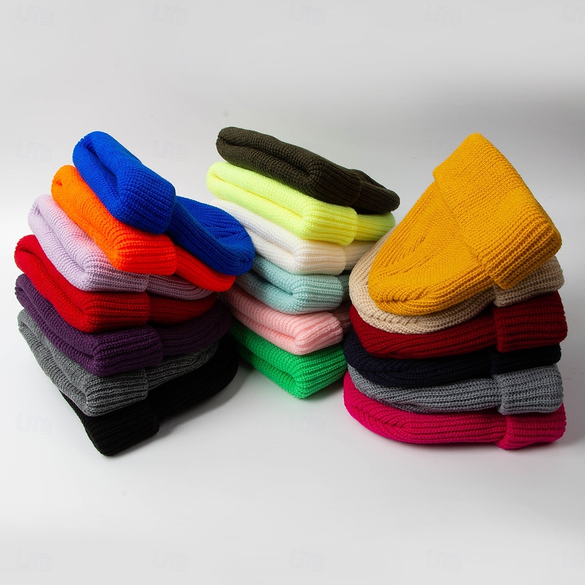 Masculino Chapéu mole Tampão de Melão Azul Preto 100% Acrílico Franzido Listas Roupa de Malha Férias Casual Casual Diário Streetwear Tecido Térmico / Quente de 2026 por $3.99 –P16