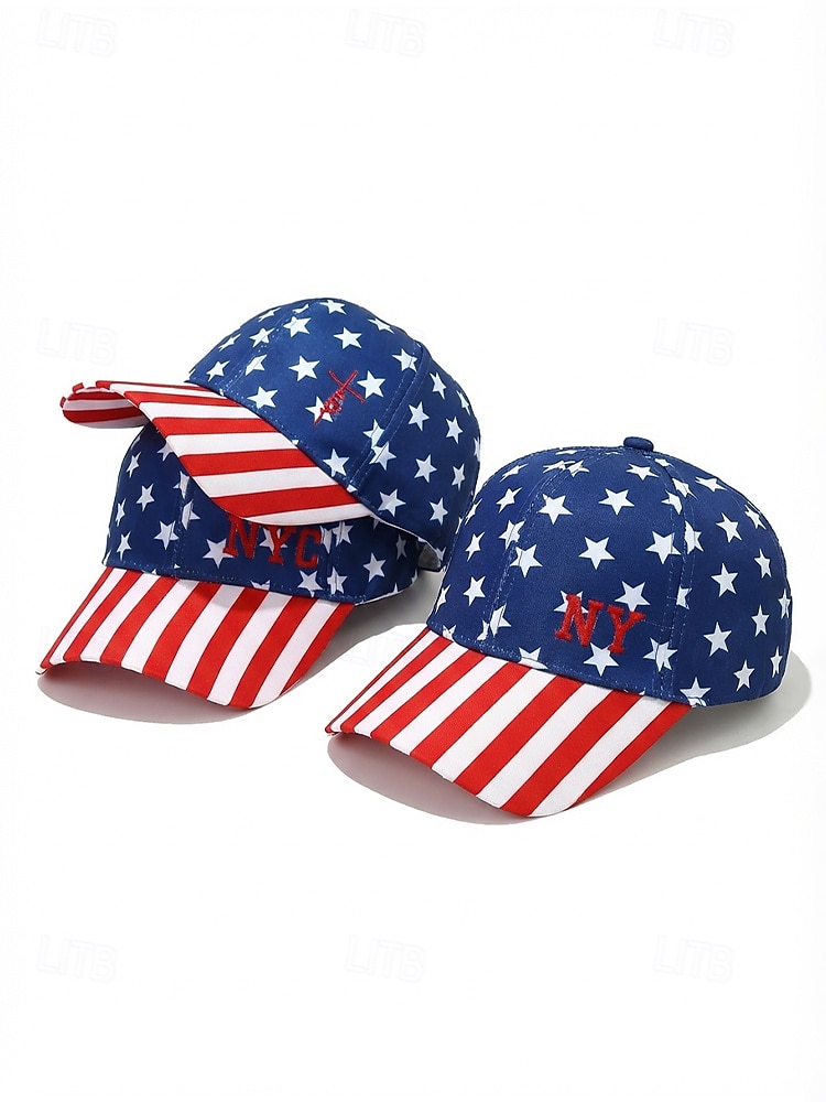 Gorra de Béisbol de Poliéster para Mujeres del 250 Aniversario de los Estados Unidos con Impresión de Bandera de EE.UU. Múltiples Patrones Disponibles Ideal para EE.UU. Día de la Independencia y Uso 2026 - AU $21.99 –P7