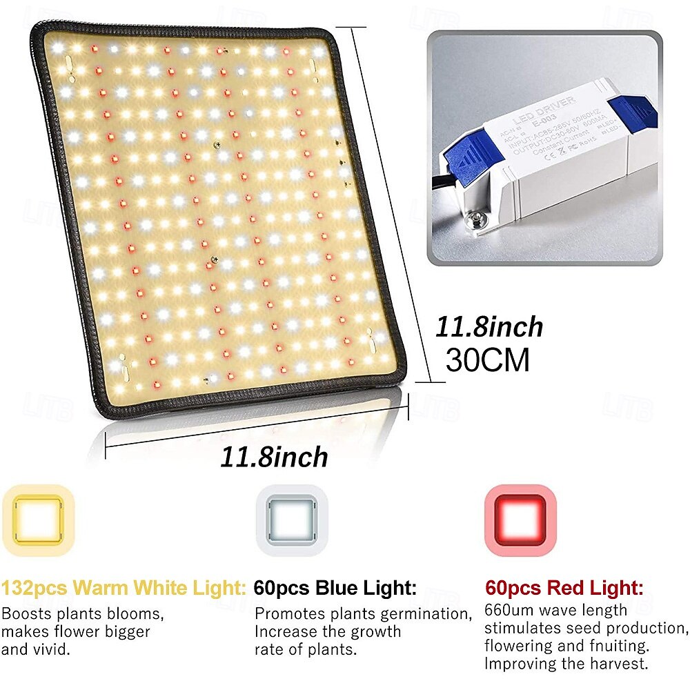 LED Quantum Board Full Spectrum Plant Grow Light for Greenhouse & Succulents, Indoor Flowering & Hydroponic, EU/US/UK/AU Plug, Adjustable Brightness, Energy Efficient 2026 - $33.99 –P8
