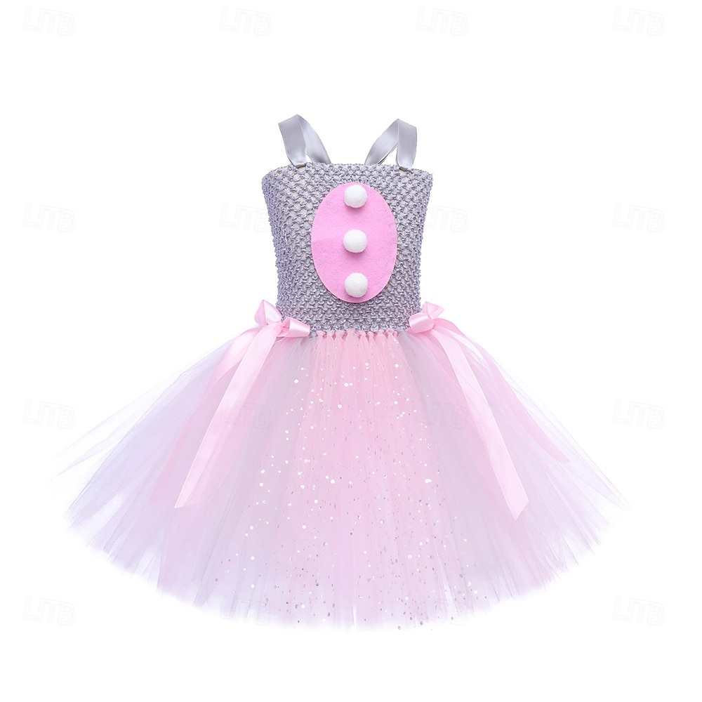 Tutu Túnica Animal Conejo conejo de Pascua Vestidos Gracioso Niños Chica Víspera de Todos los Santos Carnaval Semana Santa Carnaval Fiesta Disfrazarse 2026 - $26.99 –P6