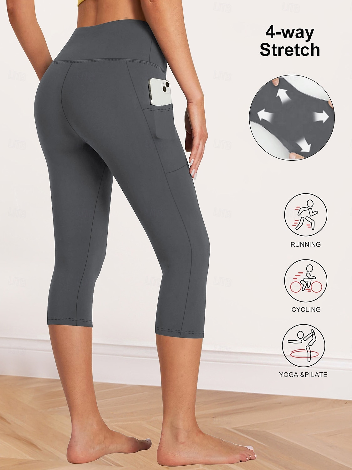 Damen Leggings Urlaub Mode Streetwear Wadenlang Hohe Taille Einfach Elastischer Bund Bequem Komfort Weich Hohe Elastizität Innen Yoga Dunkelgrau Wein Marinenblau Schwarz Frühling Herbst Lässiger 2026 - $16.99 –P7