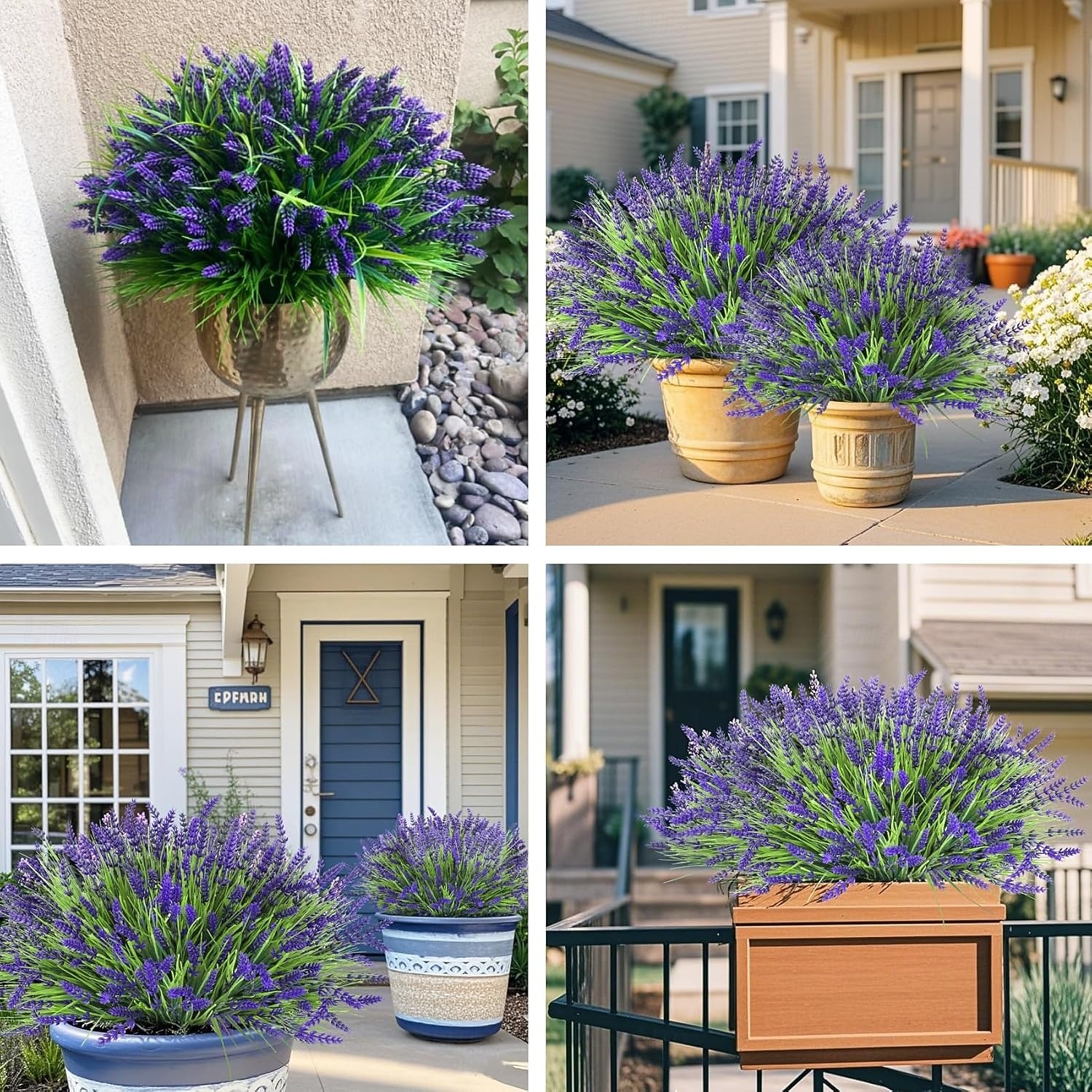 24 mazzi di fiori di lavanda artificiali, piante viola da esterno, fiori finti resistenti ai raggi UV, fiori artificiali da esterno, piante finte in plastica per veranda, giardino, fioriera, cortile, del 2026 a $32.99 –P5