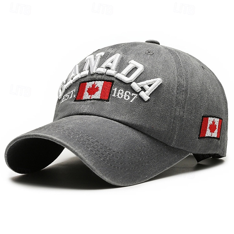 Casquette de baseball canadienne pour hommes et femmes, casquette de golf avec drapeau à la feuille d'érable pour la fête du Canada, casquette de sport et d'extérieur ajustée et unie de 2026 ? $15.99 –P10