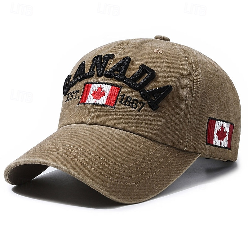 Casquette de baseball canadienne pour hommes et femmes, casquette de golf avec drapeau à la feuille d'érable pour la fête du Canada, casquette de sport et d'extérieur ajustée et unie de 2026 ? $15.99 –P8