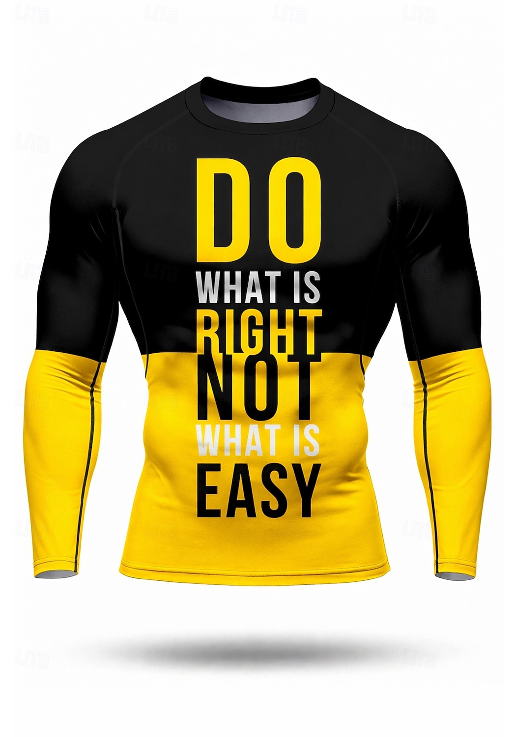 Муж. Футболка для бега Компрессионная футболка 3D печать Цветовые блоки Длинный рукав Основной слой Весна Осень Контрастных цветов Быстровысыхающий Сжатие видеоизображений Для тренировки Power Flex 2026 - $18.99 –P5