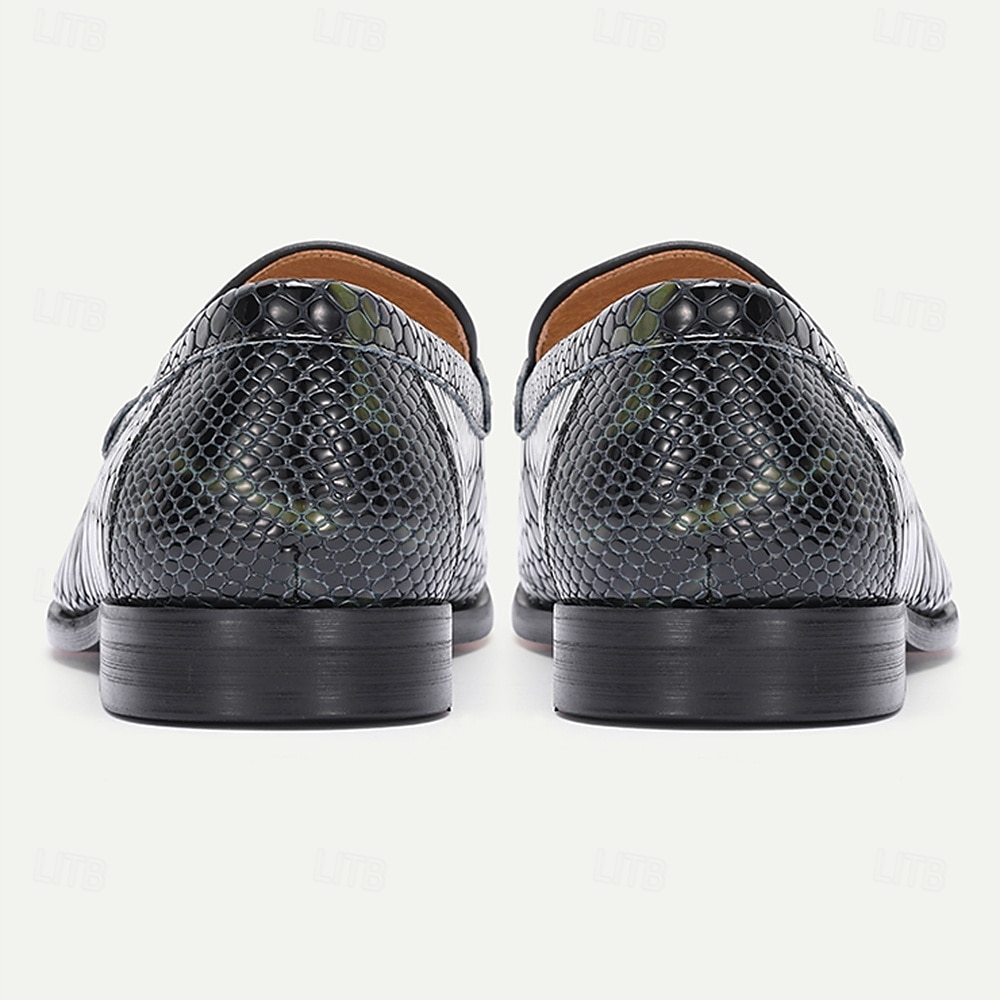 Mocassins pour homme en cuir premium imprimé serpent, tendance et audacieux, parfaits pour les vacances et les sorties nocturnes. de 2026 ? $84.99 –P4