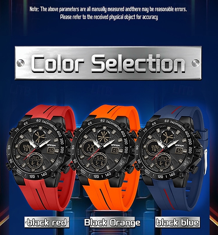 SANDA גברים שעון דיגיטלי מינימליסטי רטרו וינטג ' פאר ספורטיבי זורח שעון עצר Alarm Clock ספירה לאחור ג'ל סיליקון שעון 2026 - $38.99 –P10