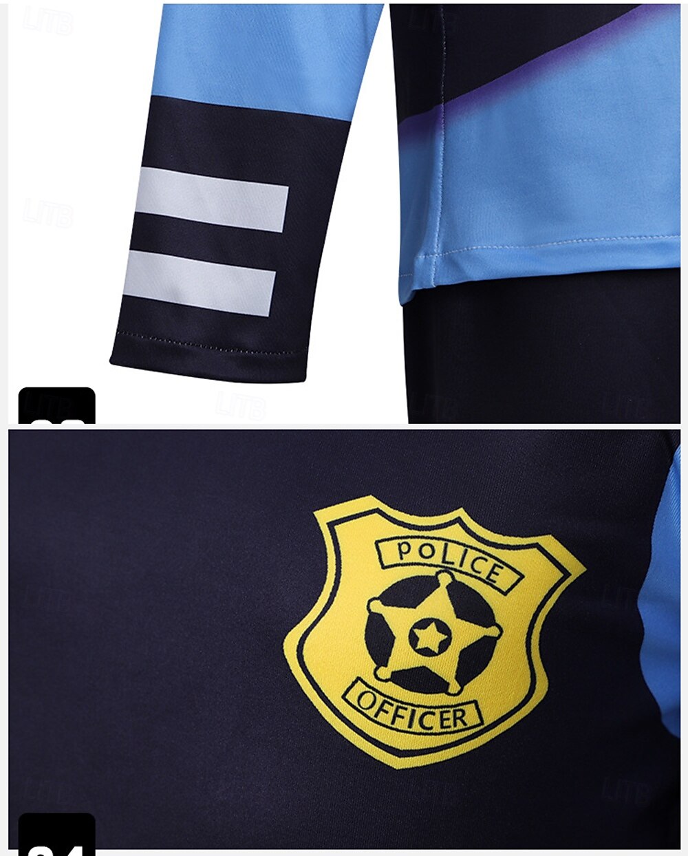 Märchen Tierdetektiv Hasenpolizei Outfits Themenparty-Kostüm Film Cosplay for Mädchen Kinder Karneval Kindertag Buchwoche Party 2026 - $27.99 –P6