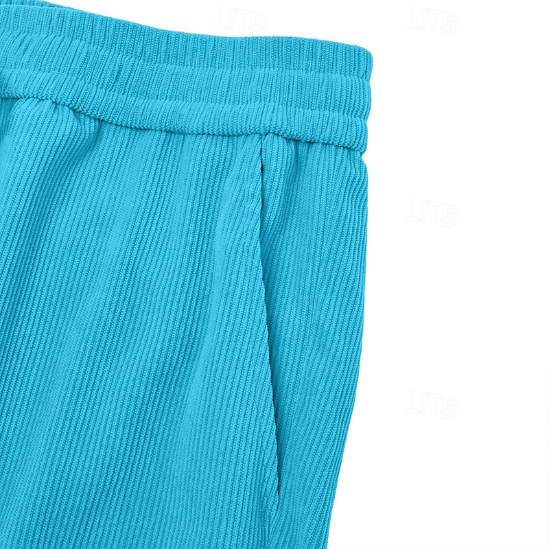 Homme Shorts Short décontracté Short en velours côtelé Avec Poches Taille Élastique Uni Respirant Longueur Genou Extérieur Vacances Tenue quotidienne Vacances Mode Noir Blanche Micro-Élastique de 2026 ? $21.99 –P15