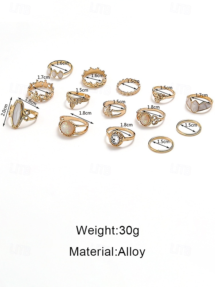 Dames bohemian ringenset, vintage legering ketting en oorbellen met turkooizen accenten, retro etnische accessoires voor dagelijks gebruik, zomervakantie, strandfeesten en als cadeau. 2026 - $9.99 –P6