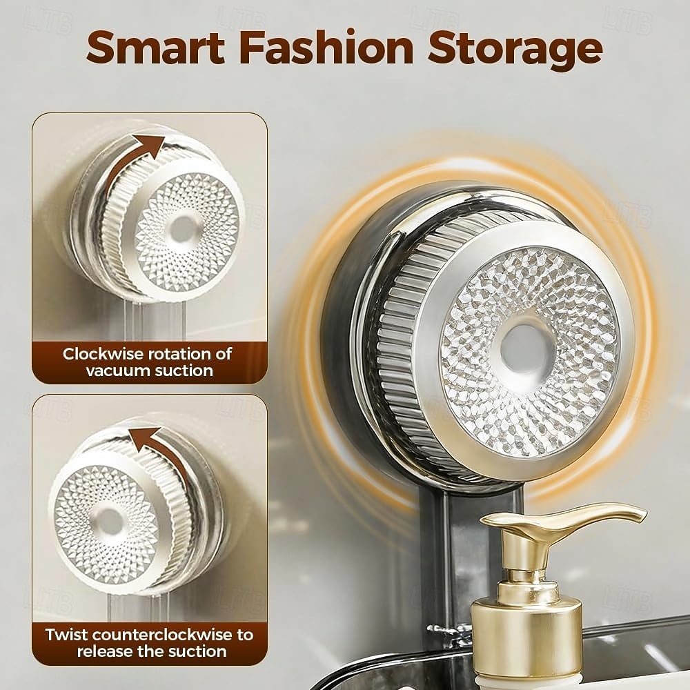 2026年 ドリル不要の浴室用吸盤収納ボックス、2026アップグレード取り外し可能な浴室用吊り下げ式吸盤収納ボックス、家庭用波形吸盤収納ホルダー、浴室用シャワーキャディ  コレクション – $16.99 –P7