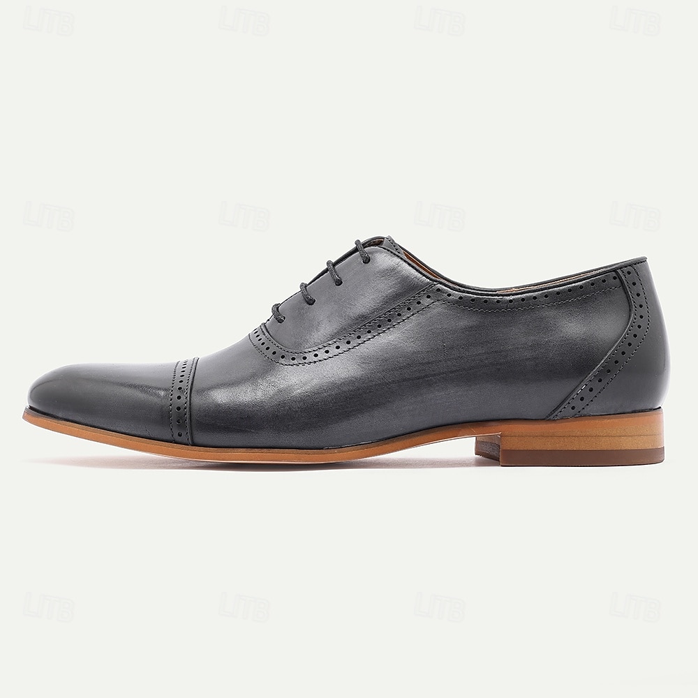 Schwarze Herren-Anzugschuhe aus echtem Leder, klassische Hochzeitsschuhe für den Bräutigam und festliche Anlässe 2026 - $84.99 –P3