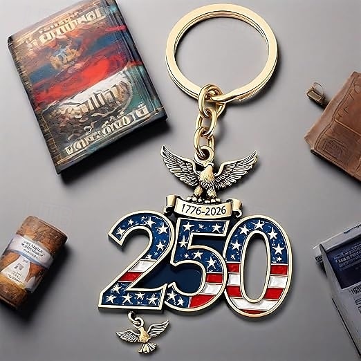 Portachiavi da 10 pezzi per il 250° anniversario degli Stati Uniti, portachiavi con bandiera americana del corpo dei Marines 1776-2026, regali per veterani per cittadini statunitensi, decorazioni del 2026 a $16.99 –P10