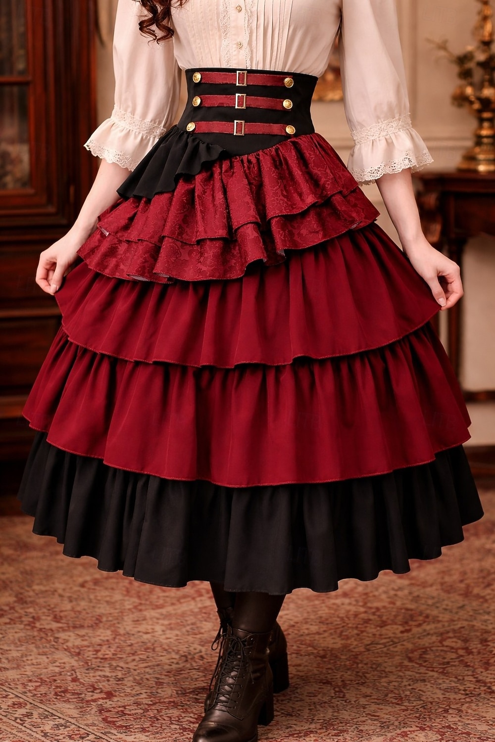 Medievale Rinascimento Steampunk Gonna Costume di fantasia Pirata Costume Per donna Halloween Carnevale Performance LARP Fiera Rinascimentale Adulti Gonna del 2026 a $65.99 –P1