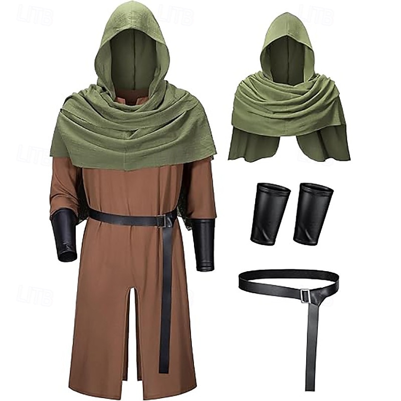 Mittelalterlich Renaissance Ausgefallene Kostüme Armschützer Tunika Krieger Wikinger Kostüm Herren Halloween Karneval Leistung LARP Renaissance-Messe Erwachsene Kostüm 2026 - $54.99 –P3