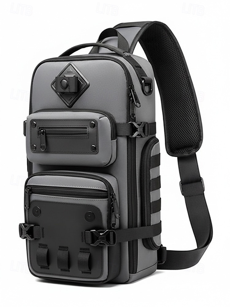 borsa a tracolla tattica da uomo: zaino a tracolla in poliestere di grande capacità con più tasche e stili di trasporto versatili, vari colori per escursioni all'aperto, viaggi e uso quotidiano casual del 2026 a $54.99 –P12