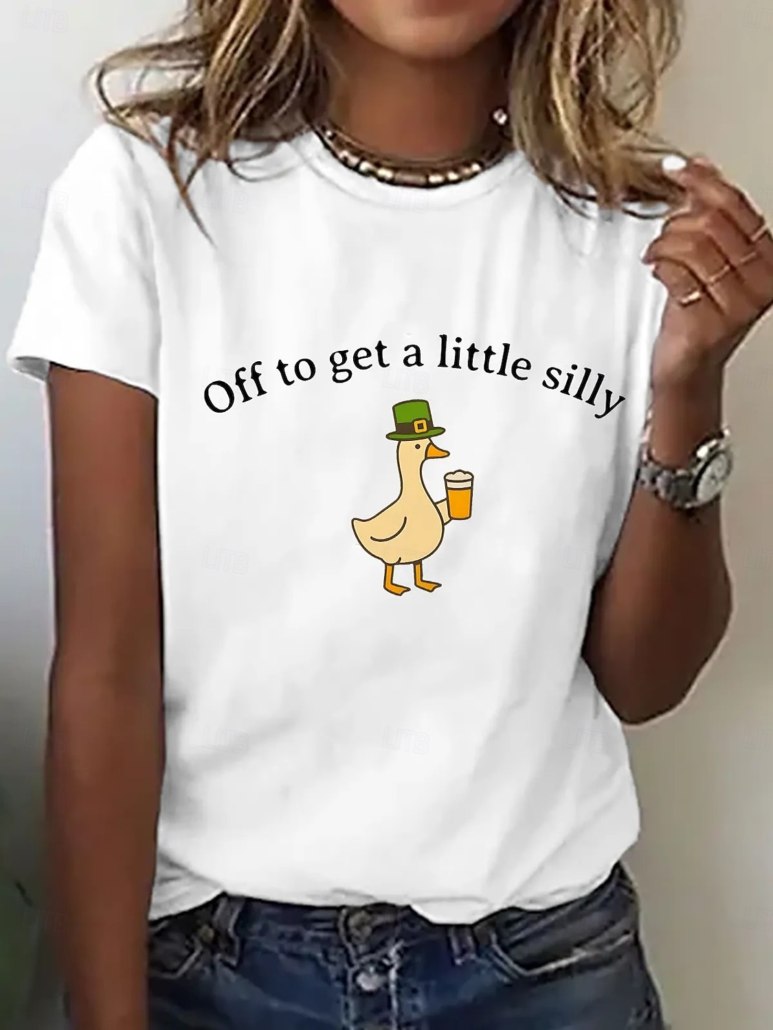 عيد سان باتريك نسائي تي شيرت طباعة الرسم حيوان أحرف عتيق أنيق كلاسيكي كم قصير رقبة عالية مدورة رقبة دائرية قمصان عادية مناسب للبس اليومي عطلة نهاية الاسبوع أزرق أحمر أبيض أبيض الصيف الربيع الخريف 2026 - $22.99 –P1