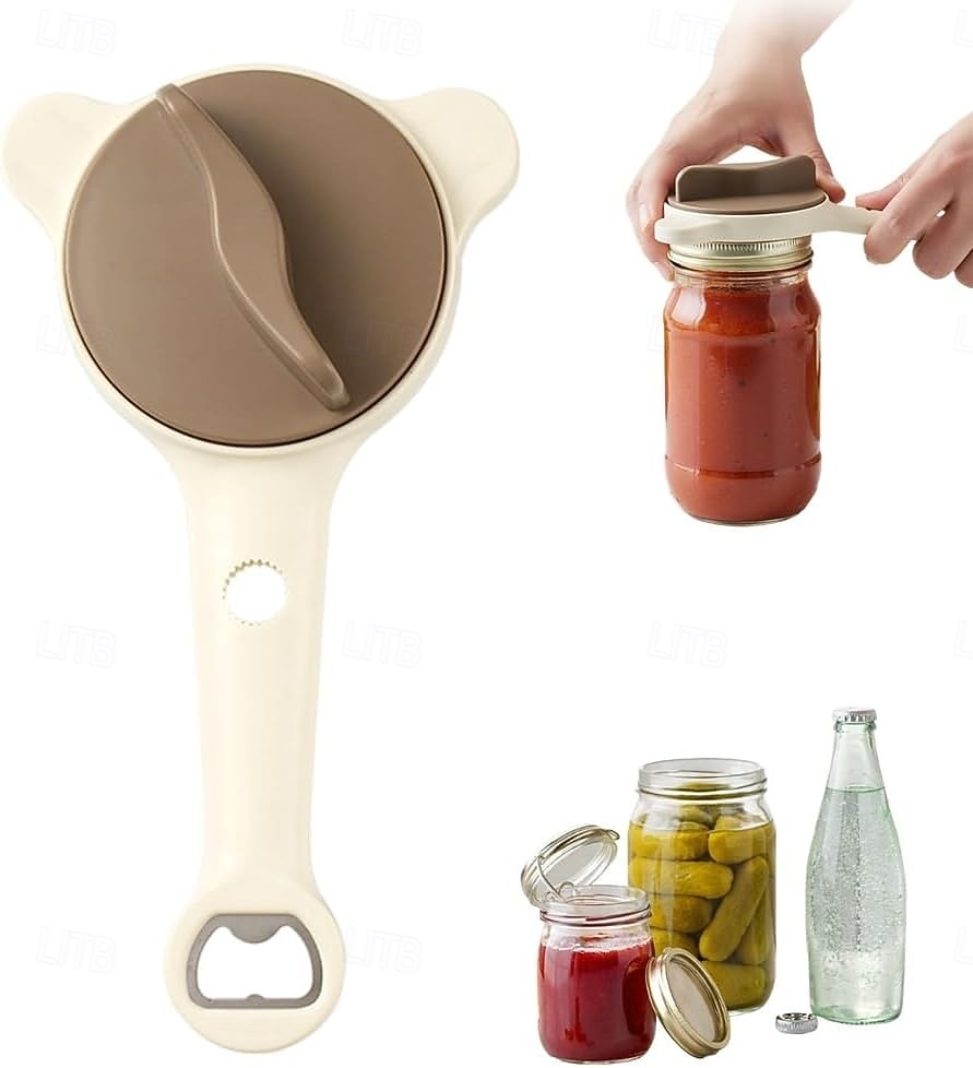 4 in 1 Multi-Purpose Jar Opener, 1Pc/2Pcs Adjustable Stainless Steel Jar Opener, Multi-Functional Retractable Jar & Bottle Openers, Multi Size Lid Tool for Jars Cans Wine Bottles, Home Kitchen Helper 2026 - $15.99 –P1