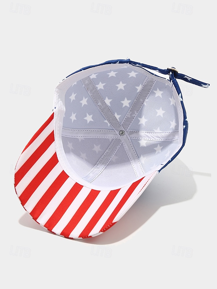 Gorra de Béisbol de Poliéster para Mujeres del 250 Aniversario de los Estados Unidos con Impresión de Bandera de EE.UU. Múltiples Patrones Disponibles Ideal para EE.UU. Día de la Independencia y Uso 2026 - AU $21.99 –P9