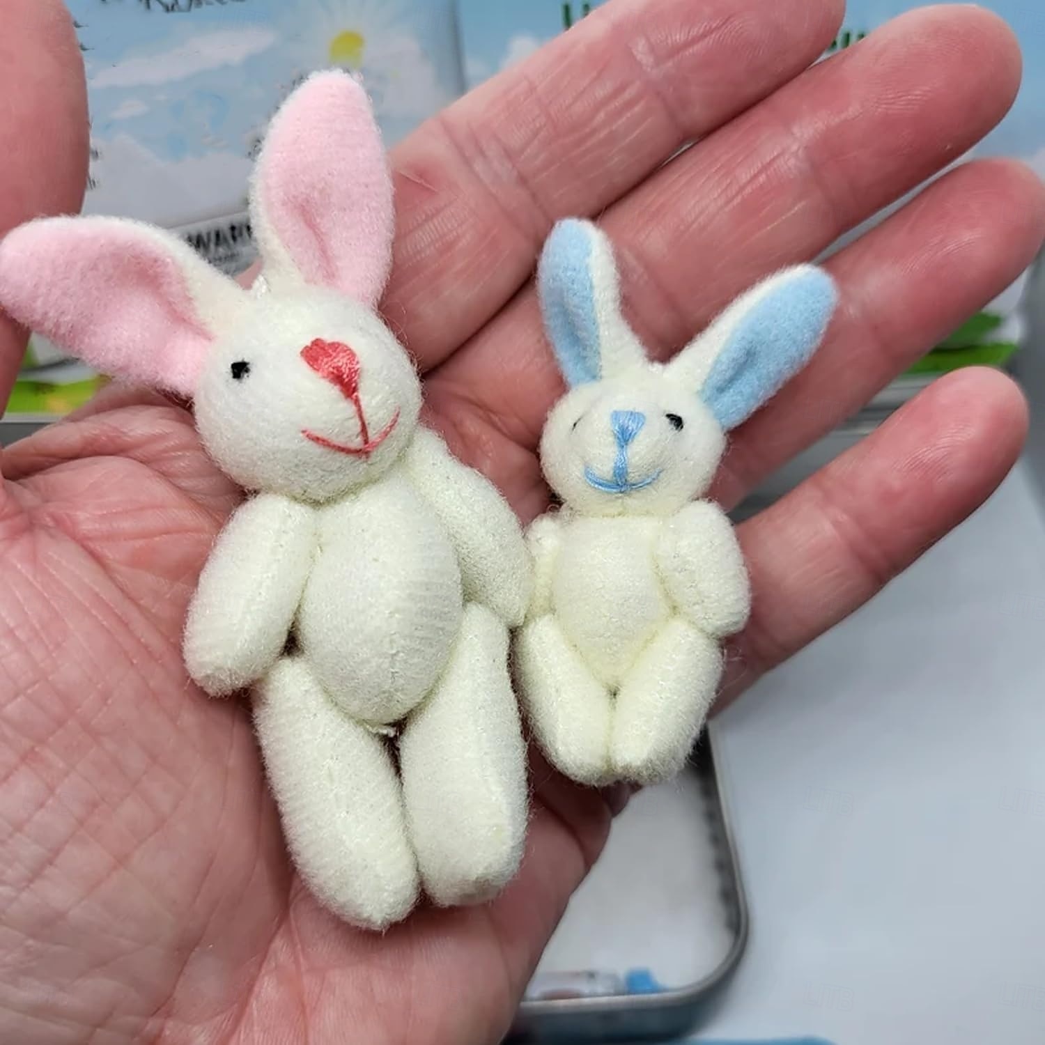 húsvéti nyuszi húsvéti plüss anyu és bébi nyuszik zsebben fából készült szerepjáték testvér ajándék, húsvéti ajándék, mini plüss nyusziház fémdobozban, aranyos anyuka &nyuszi bébi szett, zsebes plüss 2026 - $19.99 –P3
