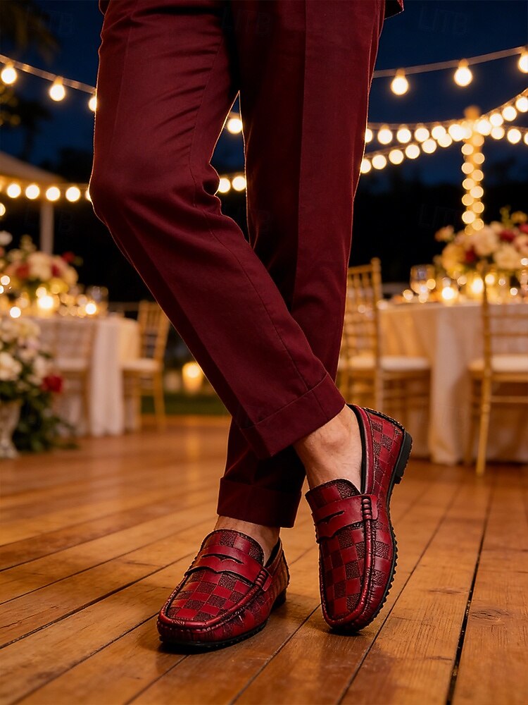 Mocasines sin cordones de piel sintética color tostado para hombre, modernos y versátiles, perfectos para noches de resort y veladas relajadas. 2026 - $54.99 –P4