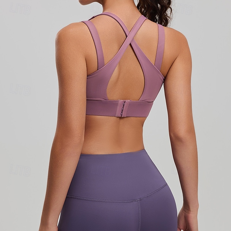 Dámské Orta Destek Vyztužený nátělník Běžecká podprsenka Štíhlý Podprsenka nahoře S vycpávkou Tělocvična Cvičení Běh Lehká váha Elastický Prodyšné Černá Modrá Fialová Jednobarevné 2026 - $17.99 –P1