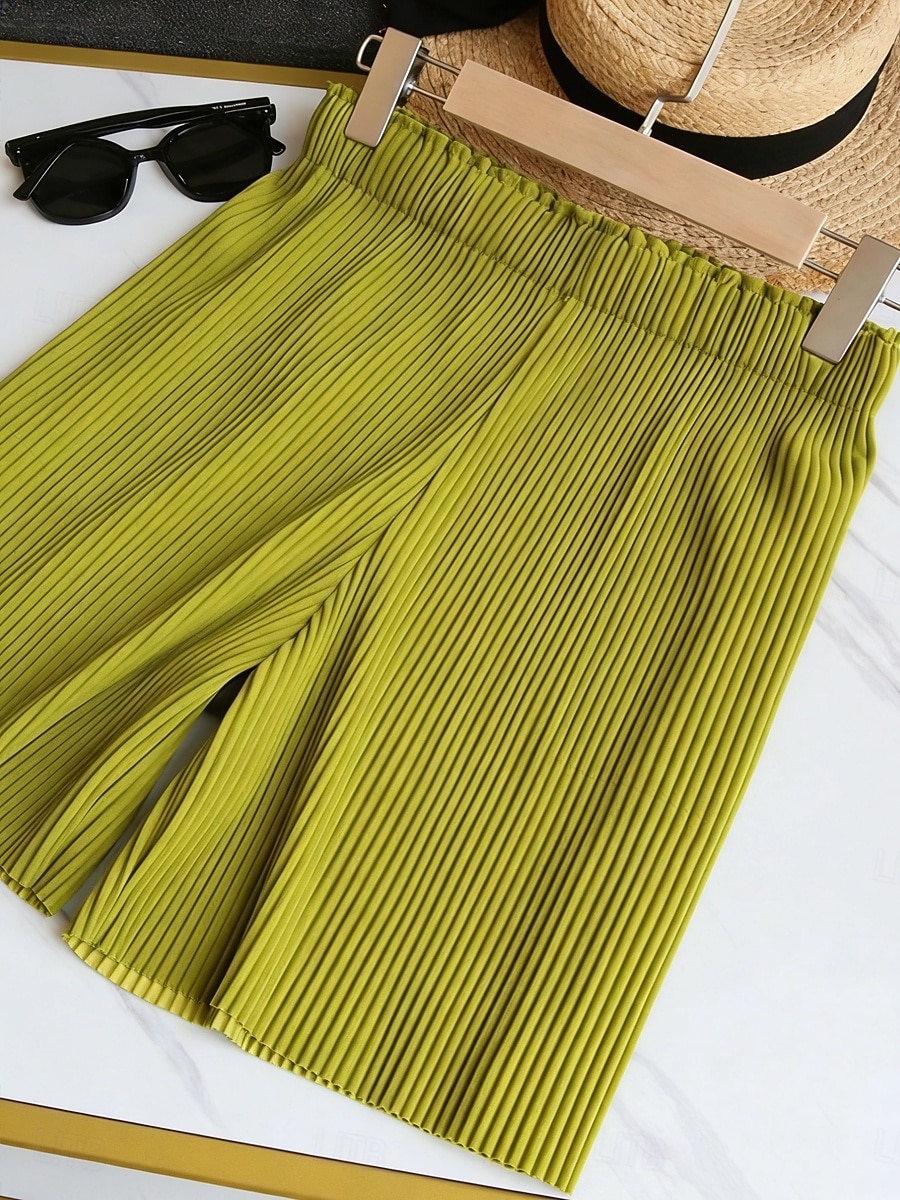 Γυναικεία Σορτς των Βερμούδων Σορτσάκια Καλοκαιρινό σορτς Σορτς παραλίας Διακοπές Μοντέρνα Κομψό στυλ street σύντομο Ψηλή Μέση Σκέτο Κορδόνι Τσέπη Ελαστική μέση Ικανότητα να αναπνέει Άνετο 2026 - $24.99 –P7