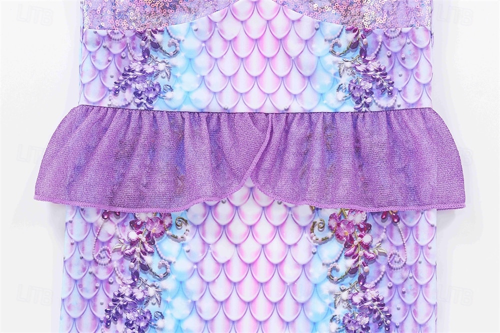 حورية البحر أميرة حورية البحر فساتين زي حفلة موضوع الكوسبلاي for للفتيات للأطفال مهرجان حفلة تنكرية مناسب للحفلات مناسب للعطلات 2026 - $23.99 –P5