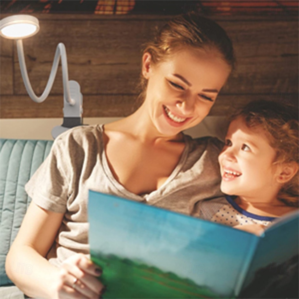 1 LED-Klemmleuchte, 48 LEDs, 3 Farbmodi, Helligkeit einstellbar, flimmerfrei, augenschonend, 5V USB-Stromversorgung, geeignet für Arbeitszimmer, Büro, Nachttisch, Live-Stream-Beleuchtung 2026 - $10.49 –P5