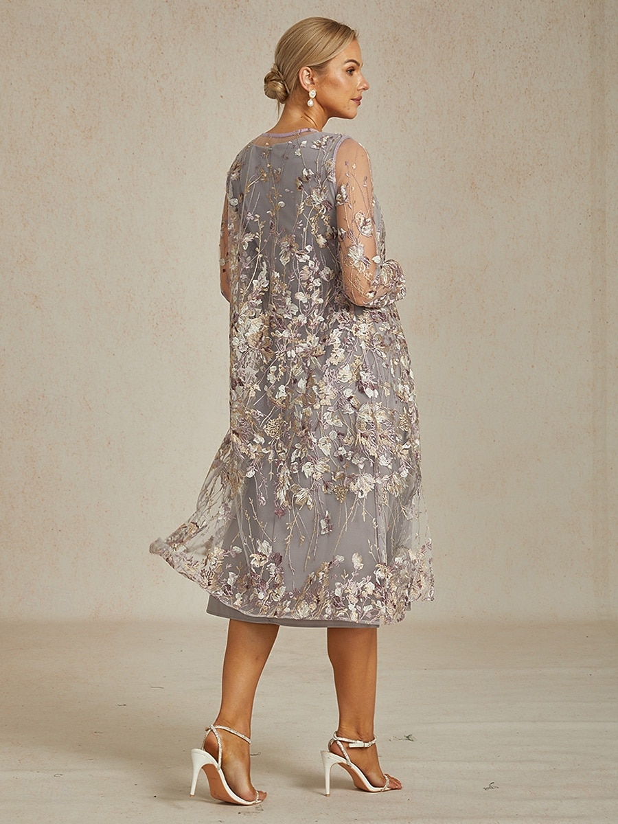 Жен. Блейзер Куртка Дышащий Кружева Вышивка Открытый перед Элегантный стиль Цветочный принт Повседневные Официальные Свадебный гость Обычная "Круглый вырез ""под горло""" Стандартный Рукав 3/4 2026 - $81.99 –P2