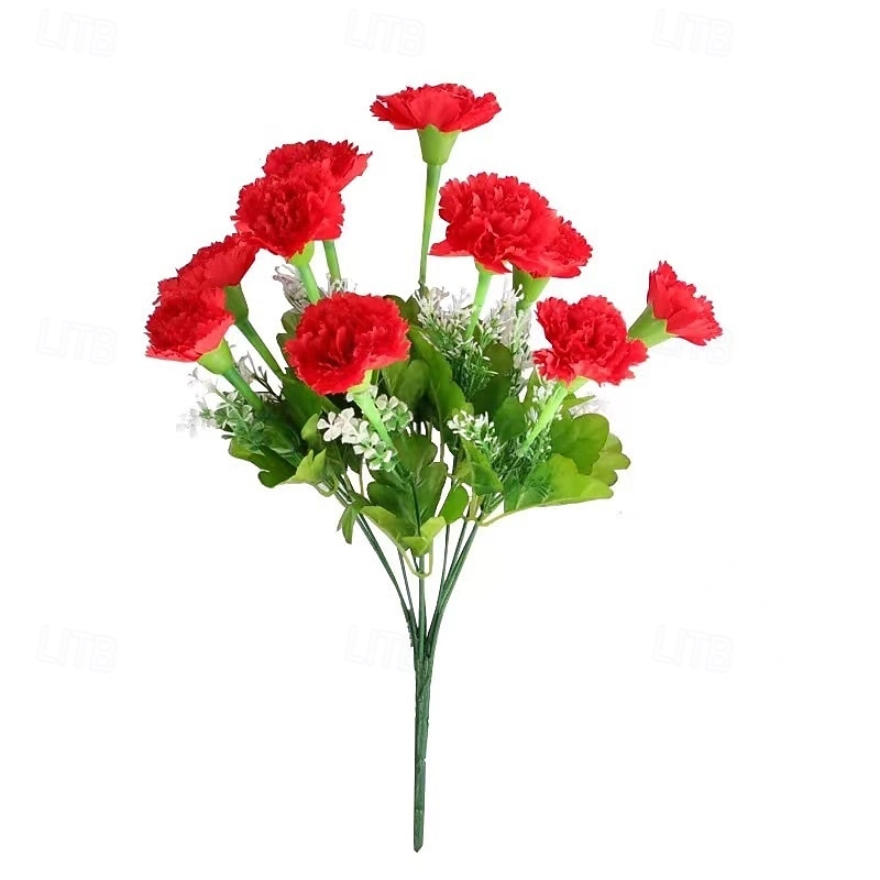 kunstig nellikblomst enkeltstilk, imitert nellik til vaseoppsats, dekorasjon til stuebordet, gave til lærerens dag, falsk blomst 2026 - $13.99 –P2