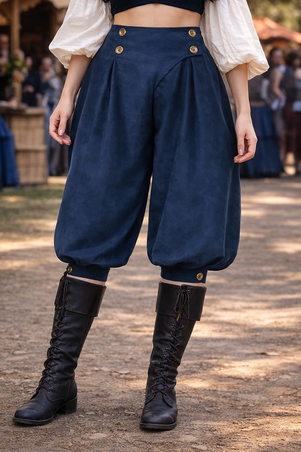 Mittelalterlich Renaissance Steampunk Piratenhose Pirat Kostüm Damen Vikinger Seeräuber Fantasie Leistung LARP Renaissance-Messe Erwachsene Hose Frühling 2026 - $42.99 –P20