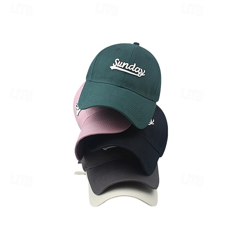 Homme Casquette de baseball Noir Rose Claire Coton Broderie Lettre Actif Mode Exagéré Occasionnel Quotidien Extérieur Couleur Unie Lettre Protection solaire Protection Solaire UV Écran solaire de 2026 ? $11.99 –P5
