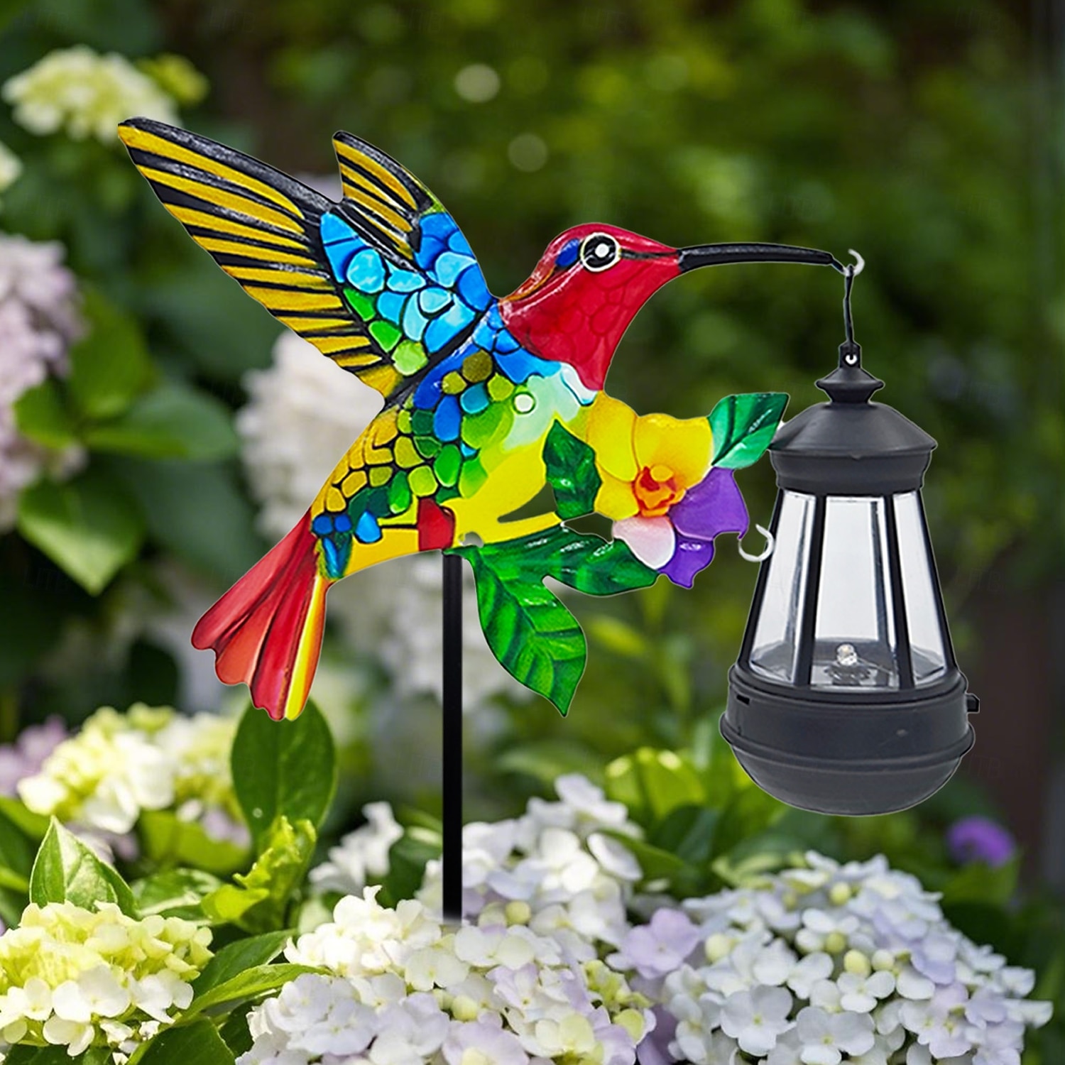 Lámpara solar de colibrí para exteriores, luz de camino de jardín con estaca de metal impermeable, decoración de paisaje de patio de 72 cm para patio, césped, granja y jardín. 2026 - $19.99 –P1