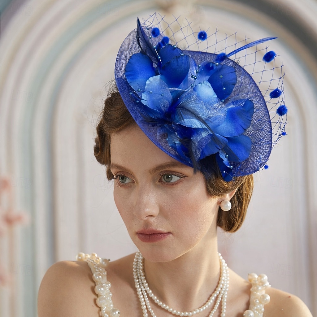 Derby Fascinator Gentlewoman Floral Fancy Dress Unisex Masquerade Tea Party Ascot Horse Racing Festival Adults' Headpiece 2026 - $27.99 –P5