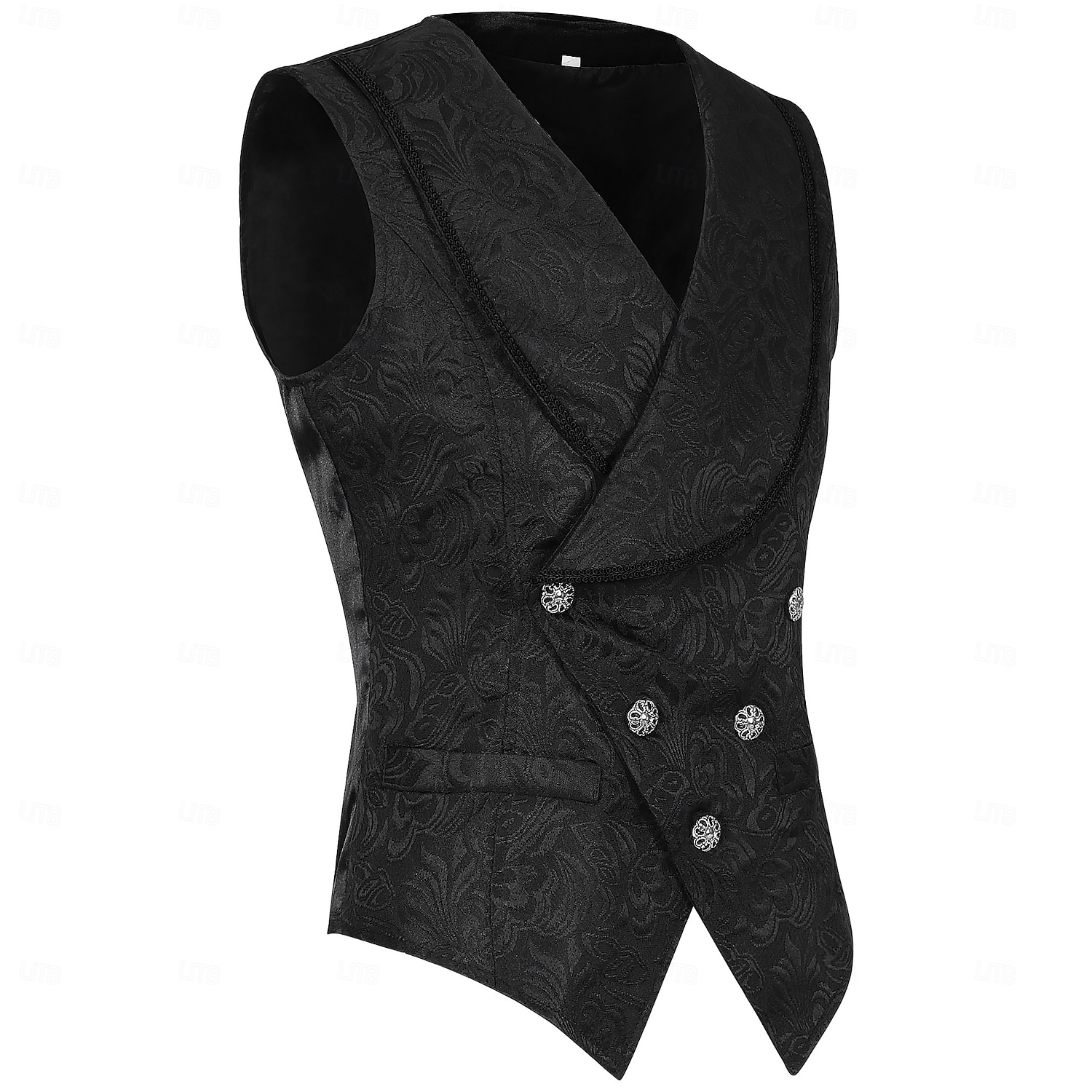 Gótico Victoriano Medieval Chaleco Sin Mangas Vampiros Caballero Noble Jacquard Ajustado / Acampanado Disfraz Hombre Real Víspera de Todos los Santos Carnaval Feria del Renacimiento LARP Adulto 2026 - $52.99 –P2