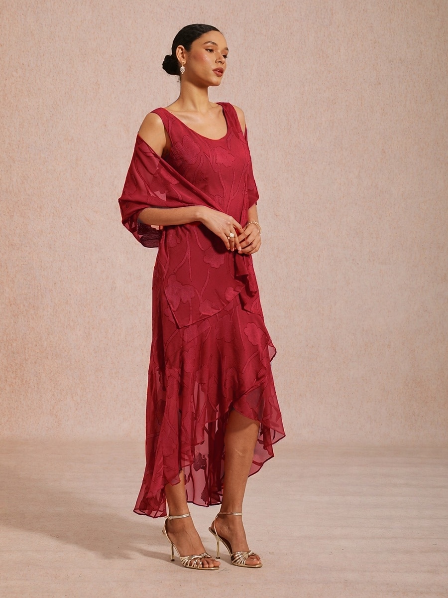 Dam Skjorta Spetsknuten Elegant Rund hals Dagligen Kvällsfest Bröllopsgäst Korallröd Wedgewood Svart Rubinrött Vår, Höst, Vinter, Sommar 2026 - $45.99 –P6