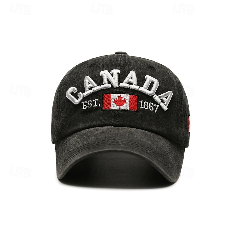 Casquette de baseball canadienne pour hommes et femmes, casquette de golf avec drapeau à la feuille d'érable pour la fête du Canada, casquette de sport et d'extérieur ajustée et unie de 2026 ? $15.99 –P5