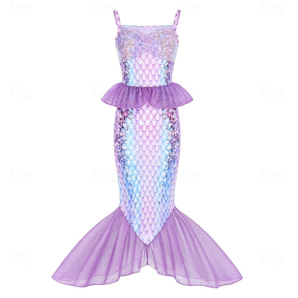 حورية البحر أميرة حورية البحر فساتين زي حفلة موضوع الكوسبلاي for للفتيات للأطفال مهرجان حفلة تنكرية مناسب للحفلات مناسب للعطلات 2026 - $23.99 –P2