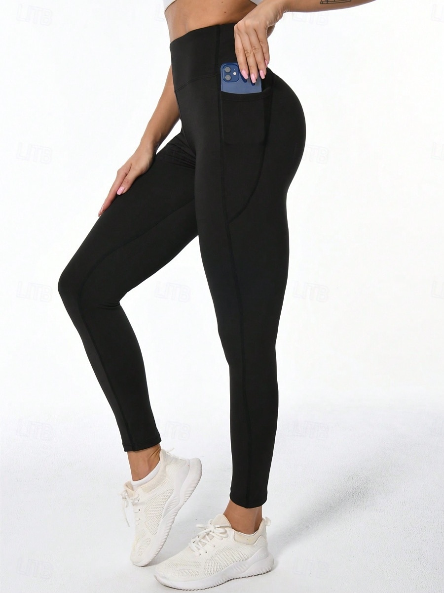Per donna Pantaloni Pantaloncini anti sfregamento Moda Streetwear Essenziale Lunghezza intera Vita Alta Grafico Elastico in vita Confortevole Alta elasticità Palestra Yoga Streetwear Rosa Rosa scuro del 2026 a $17.99 –P12
