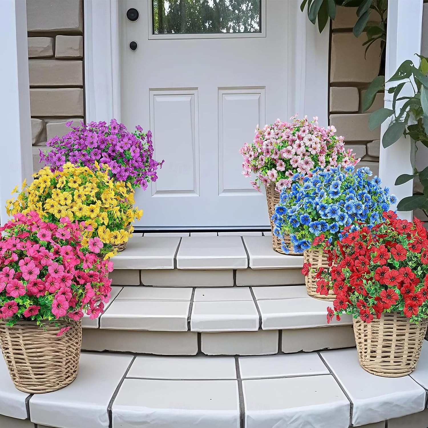 24 Bundles Artificial Flowers for Outdoors Fake Silk Flowers UV Resistant Faux Plastic Plants for Spring Summer Garden Porch Window Box Table Vase Home Indoor Outdoor Decoration, Mixed 2026 - $38.99 –P4