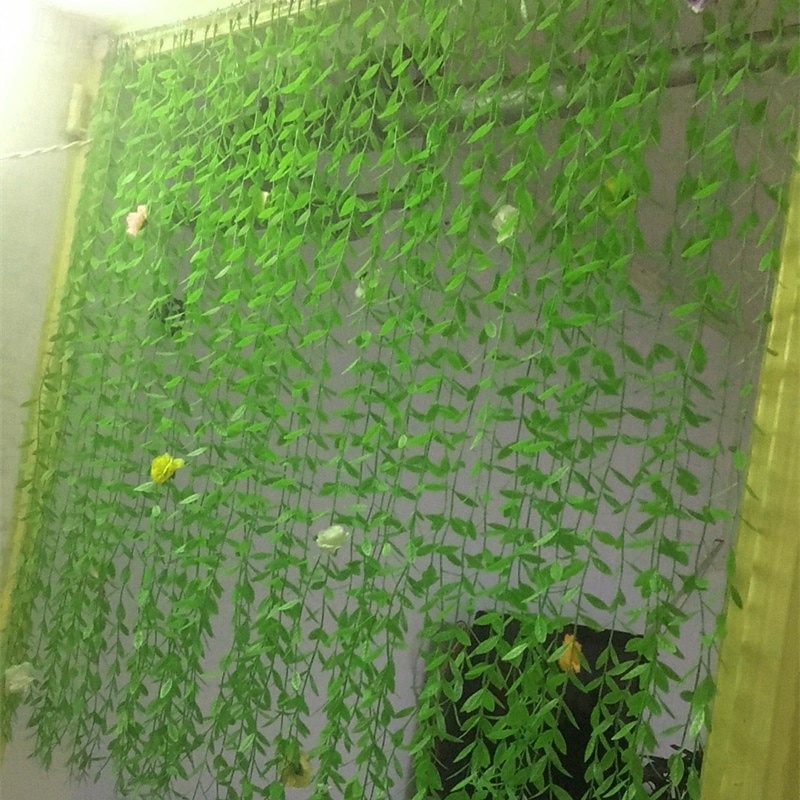 20 ks umělých vrbových listů, imitace vinné révy, závěsné rostliny, girlanda z umělých plastových listů na zeď, strop, balkon, vnitřní a venkovní dekoraci 2026 - $21.99 –P2