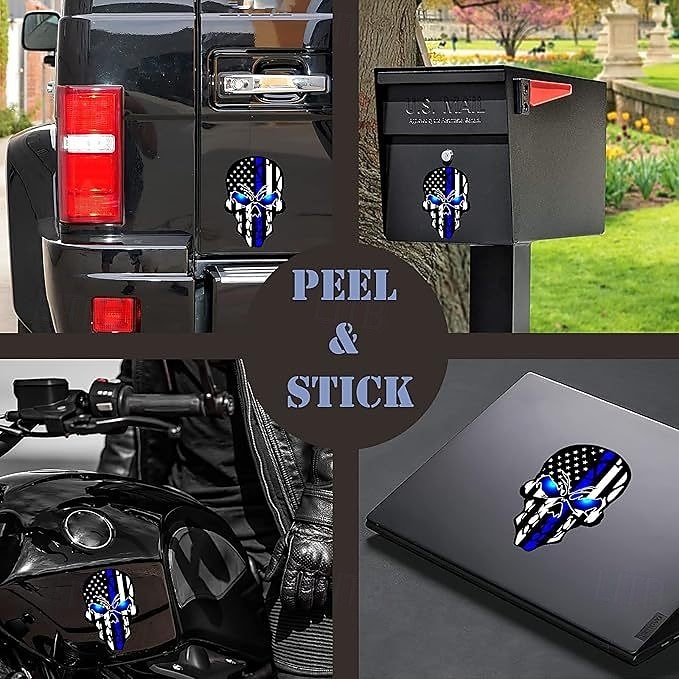 Paquete de 10 pegatinas de calavera con la bandera estadounidense, calcomanías de vinilo con la bandera patriótica de EE. UU. para autos, camiones, cascos y computadoras portátiles, pegatinas de 2026 - $19.99 –P3
